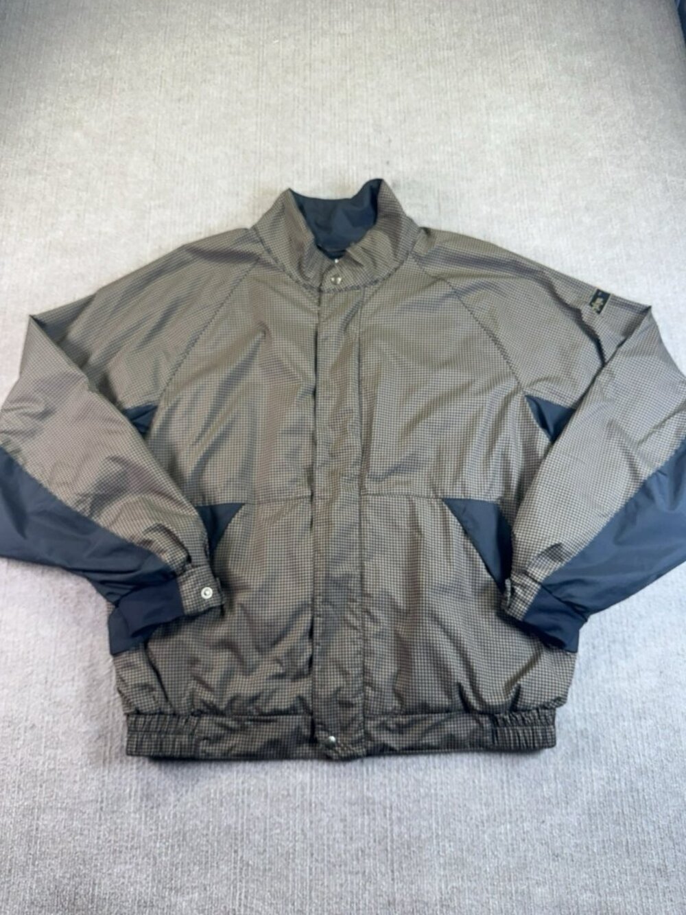 DryJoys Footjoy Jacket Mens X-Large Windbraker Houndstooth Full Zip Golf